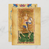 ANTIQUE RENAISSANCE TAROTS / KÖNIG DER MÜNZEN POSTKARTE (Vorne/Hinten)