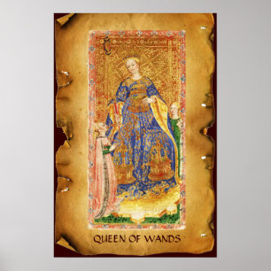 ANTIQUE RENAISSANCE TAROTS / KÖNIGIN VON WÄNDEN POSTER