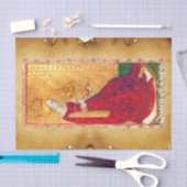 ANTIQUE RENAISSANCE TAROTS,KÖNIGKEIT DER KUPPENPAR SEIDENPAPIER (Handwerk)