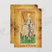 ANTIQUE RENAISSANCE TAROTS / LADY OF SCHWERTER ANKÜNDIGUNG (Vorne/Hinten)