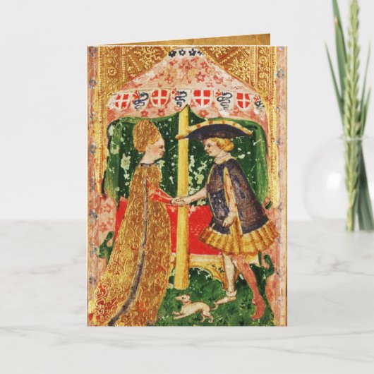 ANTIQUE RENAISSANCE TAROTS/LOVERS Valentinstag Feiertagskarte (Vorderseite)