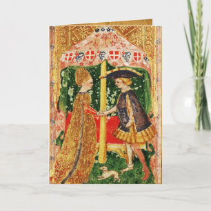 ANTIQUE RENAISSANCE TAROTS/LOVERS Valentinstag Feiertagskarte