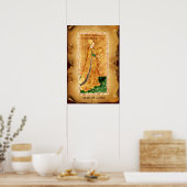 ANTIQUE RENAISSANCE-TAROTS / MAID DER MÜNZEN POSTER (Küche)