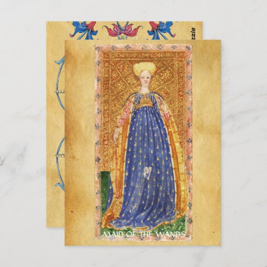 ANTIQUE RENAISSANCE TAROTS / MAID DER WÄNDE POSTKARTE (Vorne/Hinten)