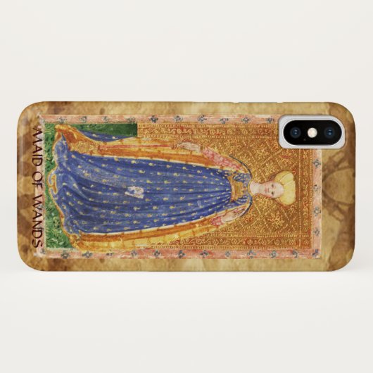ANTIQUE RENAISSANCE TAROTS / MAID OF WANDS Case-Mate iPhone HÜLLE (Rückseite (Horizontal))