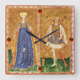 ANTIQUE RENAISSANCE TAROTS /MAID UND WANDERSEITE QUADRATISCHE WANDUHR