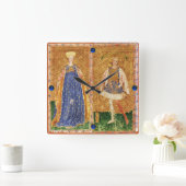 ANTIQUE RENAISSANCE TAROTS /MAID UND WANDERSEITE QUADRATISCHE WANDUHR (Zuhause)