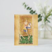 ANTIQUE RENAISSANCE TAROTS / NACHT VON MÜNZEN POSTKARTE (Stehend Vorderseite)