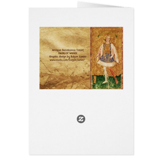 ANTIQUE RENAISSANCE TAROTS / SEITE DER WANDS (Hinten)