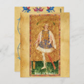 ANTIQUE RENAISSANCE TAROTS / SEITE DER WANDS POSTKARTE (Vorne/Hinten)