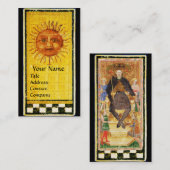 ANTIQUE RENAISSANCE TAROTS/ SONNE UND EMPERRE VISITENKARTE (Vorne/Hinten)