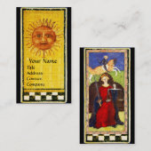 ANTIQUE RENAISSANCE TAROTS / SONNE UND GERECHTIGKE VISITENKARTE (Vorne/Hinten)
