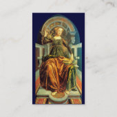 ANTIQUE RENAISSANCE TAROTS / TEMPERANZ, blau Visitenkarte (Rückseite)