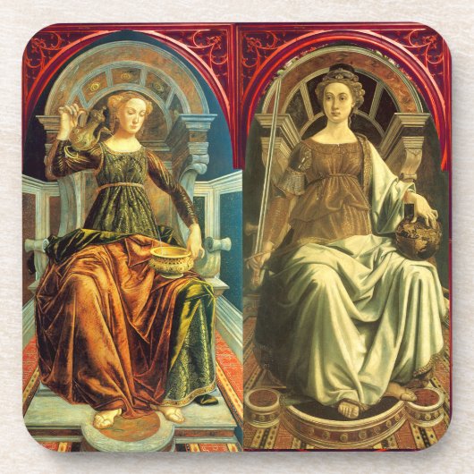 ANTIQUE RENAISSANCE TAROTS / TEMPERANZ - JUSTIZ UNTERSETZER (Vorderseite)