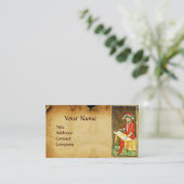 ANTIQUE RENAISSANCE TAROTS /THE MAGICiAN Perchment Visitenkarte (Stehend Vorderseite)