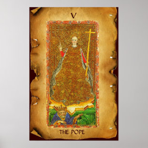 ANTIQUE RENAISSANCE TAROTS V / POPE POSTER