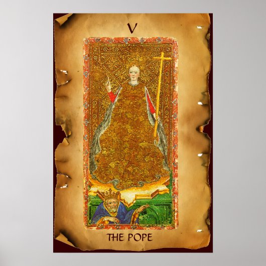 ANTIQUE RENAISSANCE TAROTS V / POPE POSTER (Vorne)