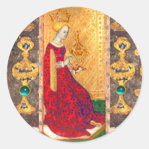 ANTIQUE RENAISSANZZIELE / KÜHLKÜCHENQUEN RUNDER AUFKLEBER