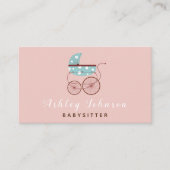 Antique Retro Baby Carriage Kindermädchen Kindermä Visitenkarte (Vorderseite)