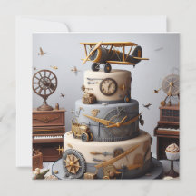 ANTIQUE RETRO FLUGZEUG CAKE BIRTHDAY