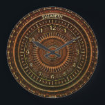 Antique Retro Steampunk Rusty Art Deco Uhr<br><div class="desc">Antique Retro Steampunk Rusty Art Deco Uhr in allen Tönen braun,  rosa,  orange und gold. Sie können ihn mit Ihrem Namen anpassen oder leer verlassen</div>