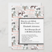 Antique Rhinoceros Rhino Abrecht Durer Style Einladung (Rückseite)