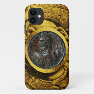 ANTIQUE ROMAN BRONZE MEDALLION MIT GOLD GRIFFINS iPhone 11 HÜLLE
