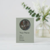 ANTIQUE ROMAN BRONZE MEDALLION MONOGRAM, grau Visitenkarte (Stehend Vorderseite)