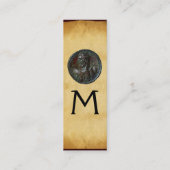 ANTIQUE ROMAN BRONZE MEDALLION MONOGRAM Perchment Mini Visitenkarte (Rückseite)