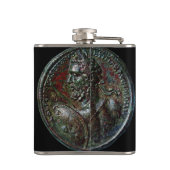 ANTIQUE ROMAN BRONZE MEDALLION schwarz Flachmann (Rückseite)