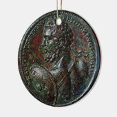 ANTIQUE ROMAN BRONZE MEDALLION SEPTIMUS SEVERUS KERAMIKORNAMENT (Links)