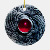 ANTIQUE ROMAN BRONZE MEDALLION SEPTIMUS SEVERUS KERAMIKORNAMENT (Hinten)