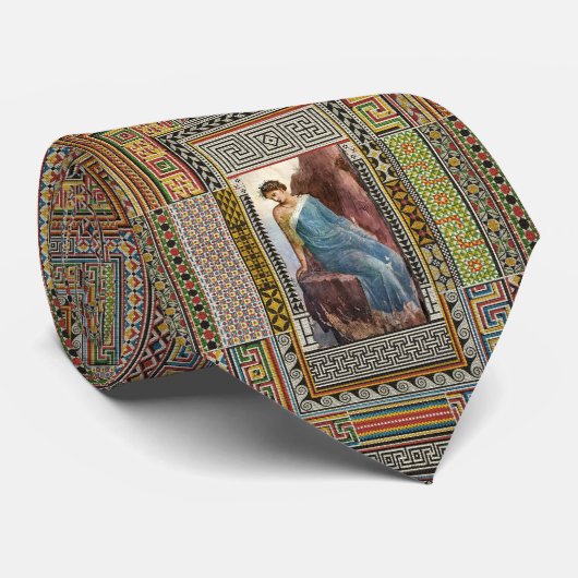 ANTIQUE ROMAN FRAU MIT POMPEII MOSAICA KRAWATTE (Gerollt)