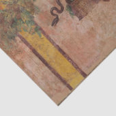 ANTIQUE ROMAN FRESCO,SATYR MASK,GARLAND,FRUITS  SEIDENPAPIER (Detail)