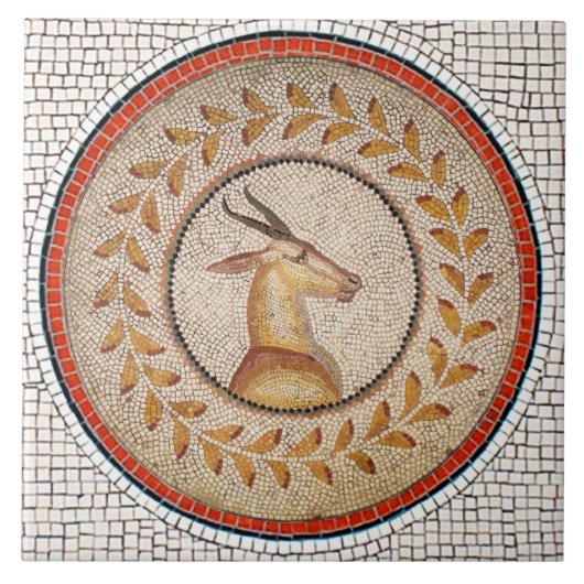 ANTIQUE ROMAN MOSAICA / GAZZELLE FLIESE (Vorderseite)