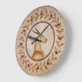 ANTIQUE ROMAN MOSAICA / GAZZELLE GROßE WANDUHR (Winkel)