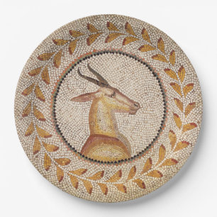 ANTIQUE ROMAN MOSAICA / GAZZELLE PAPPTELLER