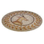 ANTIQUE ROMAN MOSAICA / GAZZELLE  SCHNEIDEBRETT (Ecke)