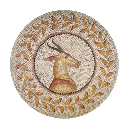 ANTIQUE ROMAN MOSAICA / GAZZELLE  SCHNEIDEBRETT (Vorderseite)