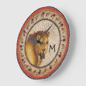 ANTIQUE ROMAN MOSAICA / LION MONOGRAM GROßE WANDUHR (Winkel)