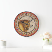 ANTIQUE ROMAN MOSAICA / LION MONOGRAM GROßE WANDUHR (Zuhause)
