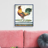 ANTIQUE ROMAN MOSAICA / ROOSTER LEINWANDDRUCK (Insitu (Wohnzimmer))