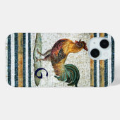 ANTIQUE ROMAN MOSAICA / ROOSTER MONOGRAM Case-Mate iPhone HÜLLE (Rückseite (Horizontal))