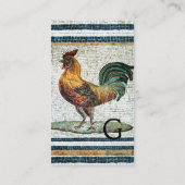 ANTIQUE ROMAN MOSAICA / ROOSTER MONOGRAM VISITENKARTE (Rückseite)