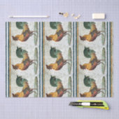 ANTIQUE ROMAN MOSAICA / ROOSTER SEIDENPAPIER (Handwerk)