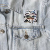 ANTIQUE ROMAN MOSAICS, FISCHE, MEERESLEBENSZENE BUTTON (Beispiel)