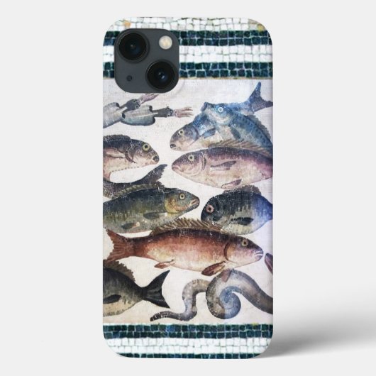 ANTIQUE ROMAN MOSAICS, FISCHE, MEERESLEBENSZENE Case-Mate iPhone HÜLLE (Rückseite)