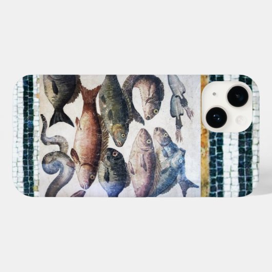 ANTIQUE ROMAN MOSAICS, FISCHE, MEERESLEBENSZENE Case-Mate iPhone HÜLLE (Rückseite (Horizontal))