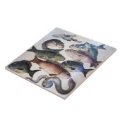 ANTIQUE ROMAN MOSAICS, FISCHE, MEERESLEBENSZENE FLIESE (Seite)