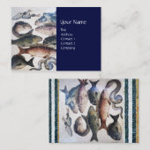 ANTIQUE ROMAN MOSAICS, FISCHE, MEERESLEBENSZENE VISITENKARTE (Vorne/Hinten)